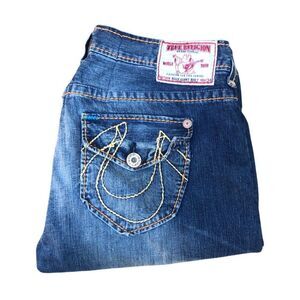 TRUE Religion Jeans Size 38 BILLY GIANT BIG T Blue
